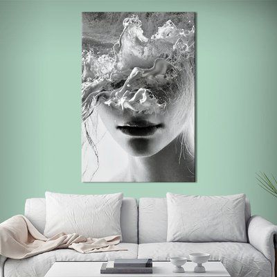 Картина в офис Абстракция красивая девушка и морские волны 51x34 см (2art_297) 2art_297_M фото
