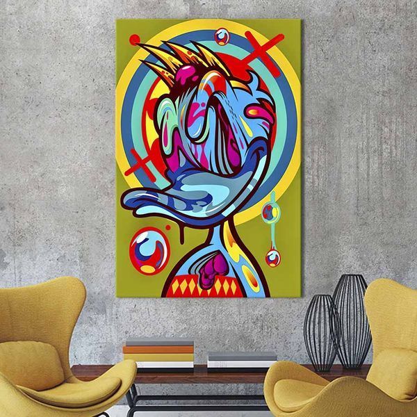 Картина в офіс Поп-арт яскрава качка Дональд Дак 51x34 см (2art_311) 2art_311_M фото