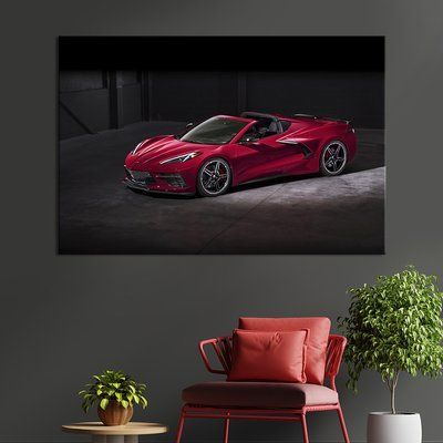 Картина машина Chevrolet Corvette C8 51x34 см (1256-1) 1256-1_M фото