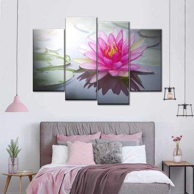 Модульная картина Алая лилия на воде 89x56 см (M4_M_235) M4_M_235 фото