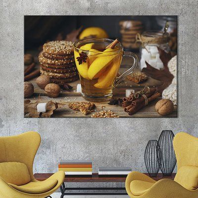 Картина для кухні кафе бару Цитрусовий чай з прянощами 51x34 см (1536-1) 1536-1_М фото