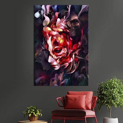Картина в офіс Містична абстрактна дівчина 51x34 см (2art_134) 2art_134_M фото