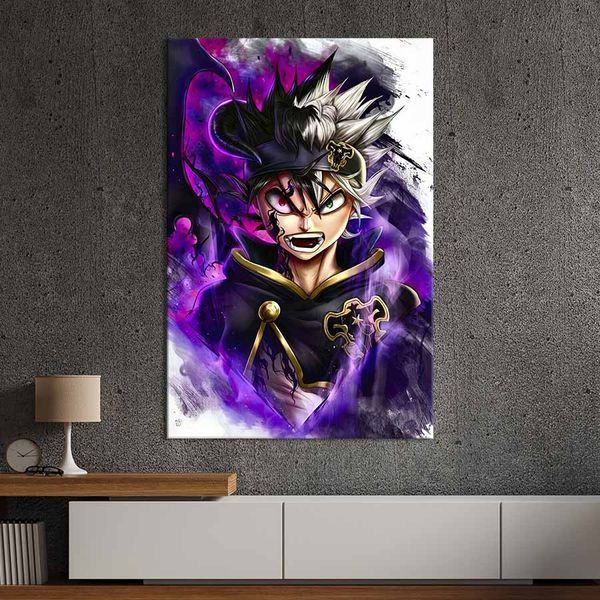 Картина в офис Аста на абстрактном фиолетовом фоне, аниме Чёрный клевер 51x34 см (2an_44) 2an_44_M фото