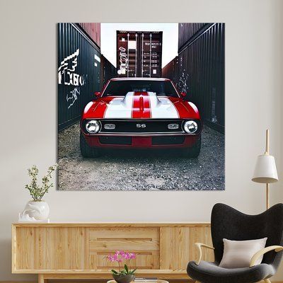 Картина в офис Стильная красная Chevrolet Camaro 50х50 см (1art_85) 1art_85_L фото
