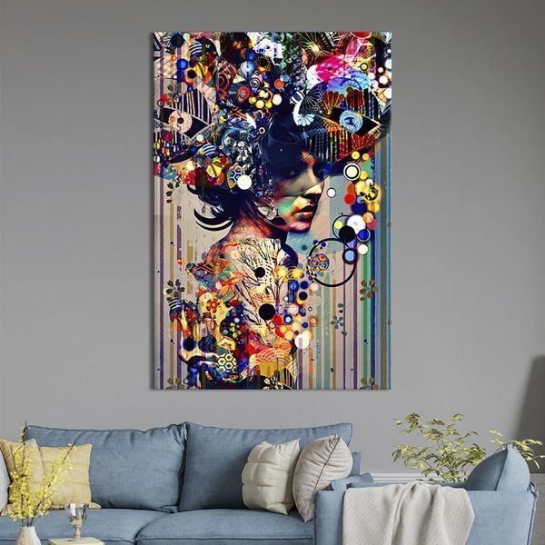 Картина в офис Яркая абстрактная девушка 51x34 см (2art_105) 2art_105_M фото