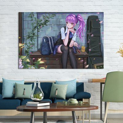 Картина супергерои Аниме-девушка с фиолетовыми волосами 51x34 см (1466-1) 1466-1_M фото