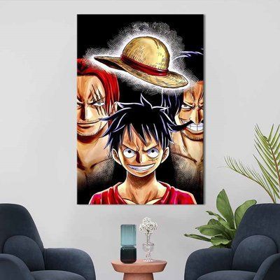 Картина в офіс Манкі Д. Луффі та компанія з аніме One piece 51x34 см (2an_11) 2an_11_M фото
