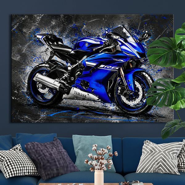 Картина Синій байк Yamaha R6 51x34 см (MAI701_M) (MAI701_M) фото