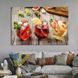 Картина для кухни кафе бара Три охлаждающих фруктовых лимонада 51x34 см (1621-1) 1621-1_М фото 1