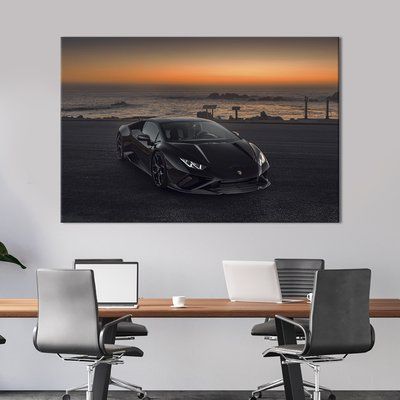 Картина машина Lamborghini Huracаn на березі 51x34 см (1375-1) 1375-1_M фото