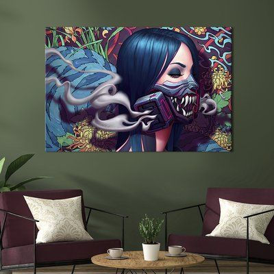 Картина Cyberpunk girl gas mask 51x34 см (694-1) 694-1_M фото