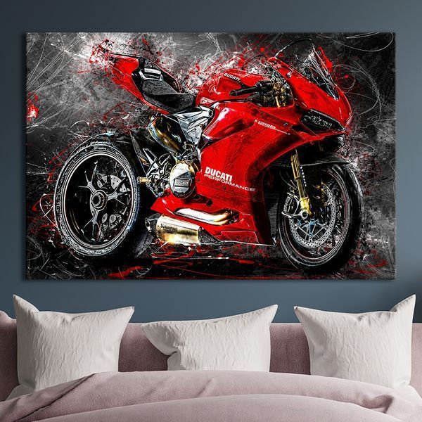 Картина Червоний мотоцикл Ducati 51x34 см (MAI704_M) (MAI704_M) фото