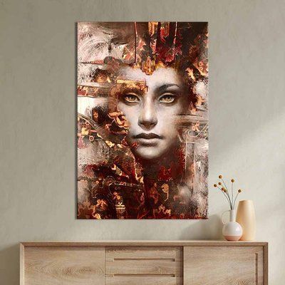 Картина в офис Абстракция девушка с золотыми глазами 51x34 см (2art_338) 2art_338_M фото