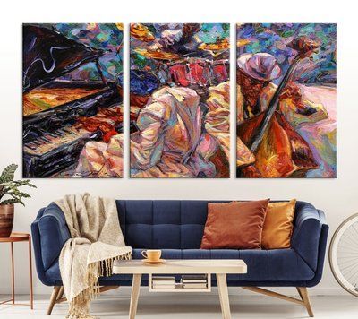 Модульна картина Музиканти 78x48 см (M3_M_167) M3_M_167 фото