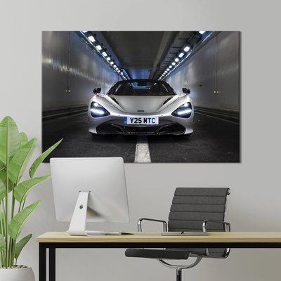 Картина машина Сріблястий McLaren 720S 51x34 см (1362-1) 1362-1_M фото