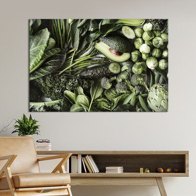 Картина еда картина для кухни кафе бара Набор зеленых овощей 51x34 см (1589-1) 1589-1_М фото