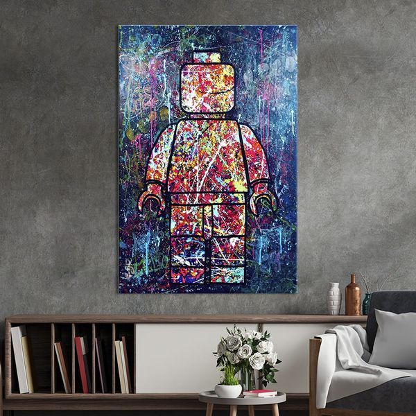 Картина в офіс Чоловічок Лего в яскравих кольорах 51x34 см (2art_92) 2art_92_M фото